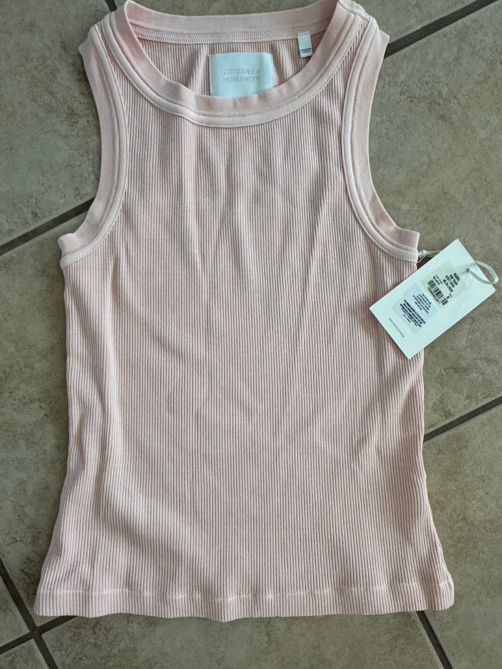 Citizens of humanity, ribbed, Isabela, tank top size medium pink